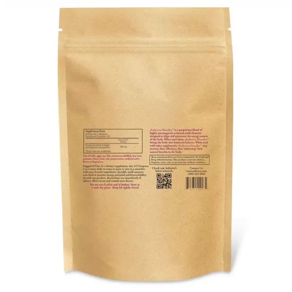 Aulterra Enhance Powder bag 454g back label