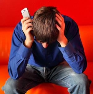 Man stressed by phone EMFs